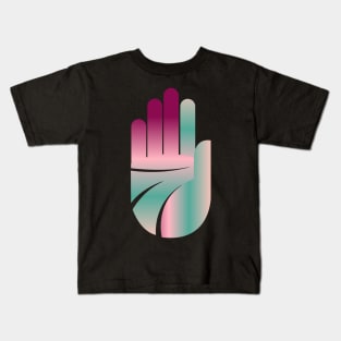Self-defense icon in vintage pink turquoise Kids T-Shirt